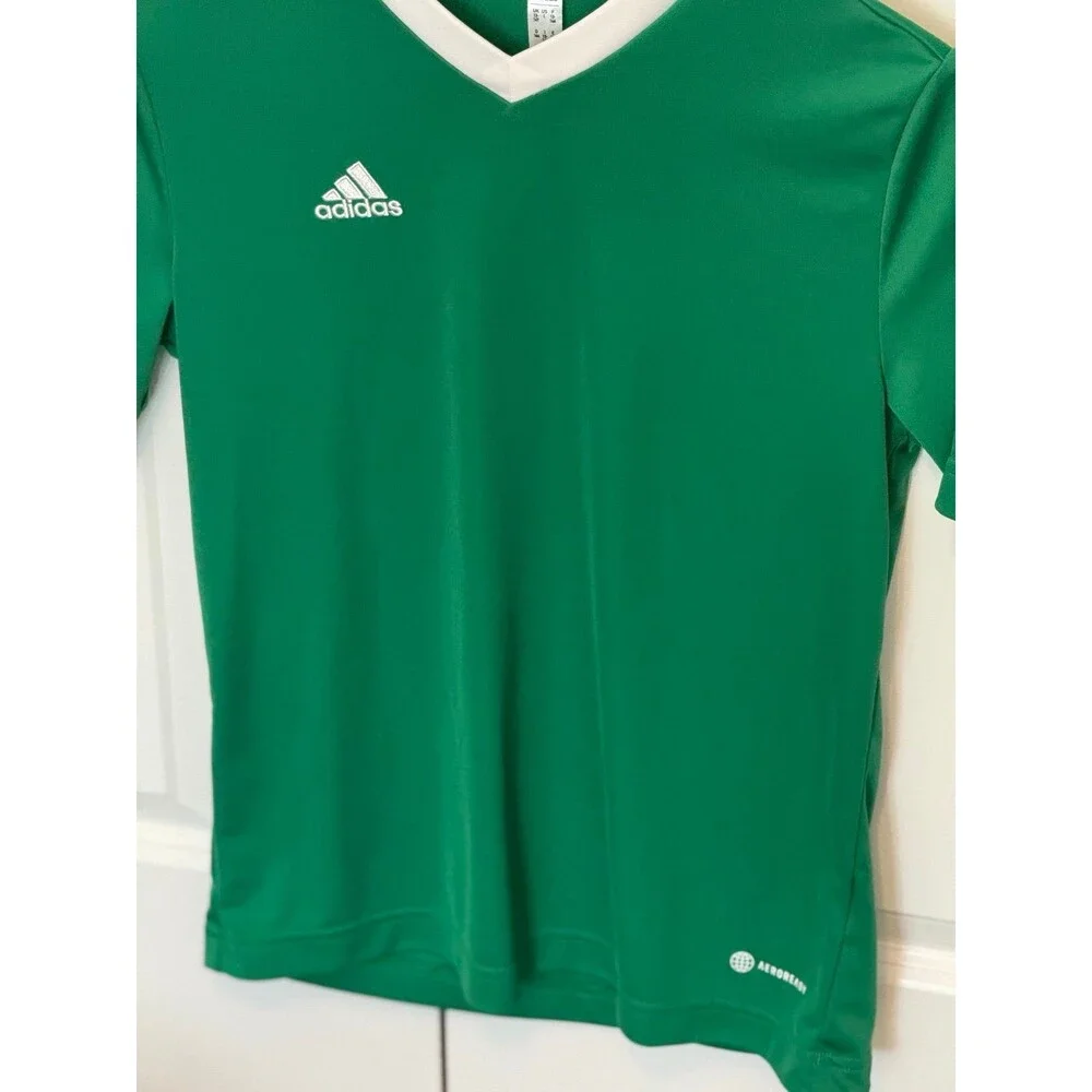 Adidas Kid’s Green and White Jersey, (Size Large), Athletic-wear/Active-wear - Picture 11 of 12